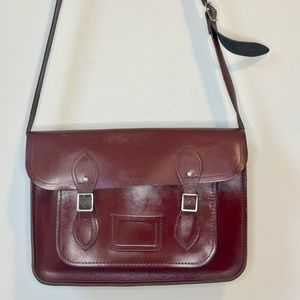 Cambridge satchel company oxblood leather bag 14 inch